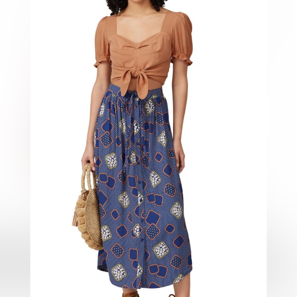 THE ODELLS Light Brown Lola Crop Top Size Small